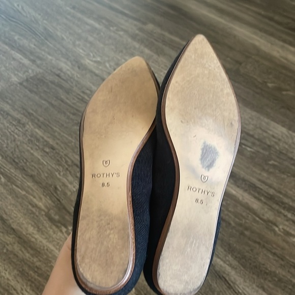 Rothy’s The Point Flats Women’s Size 8.5 Shoes Wool Sustainable Classic Black - Picture 6 of 7